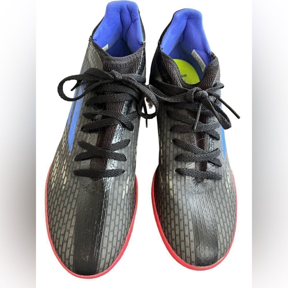 adidas Unisex X Speedflow 3 Indoor Soccer Shoe Black/Sonic Ink/ Blue Sz 7